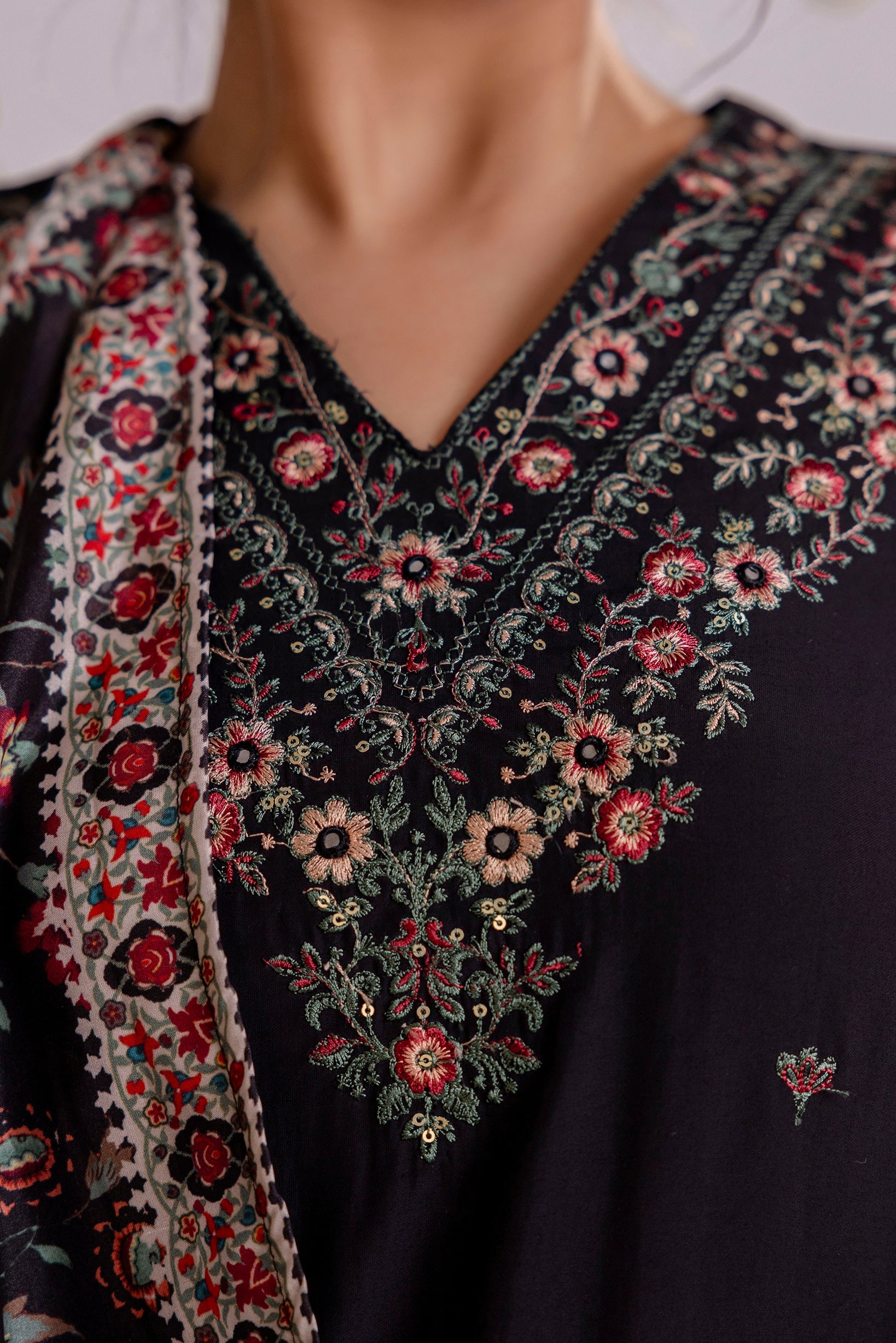 Women's Black Rayon Kurta Pantand Dupatta Set